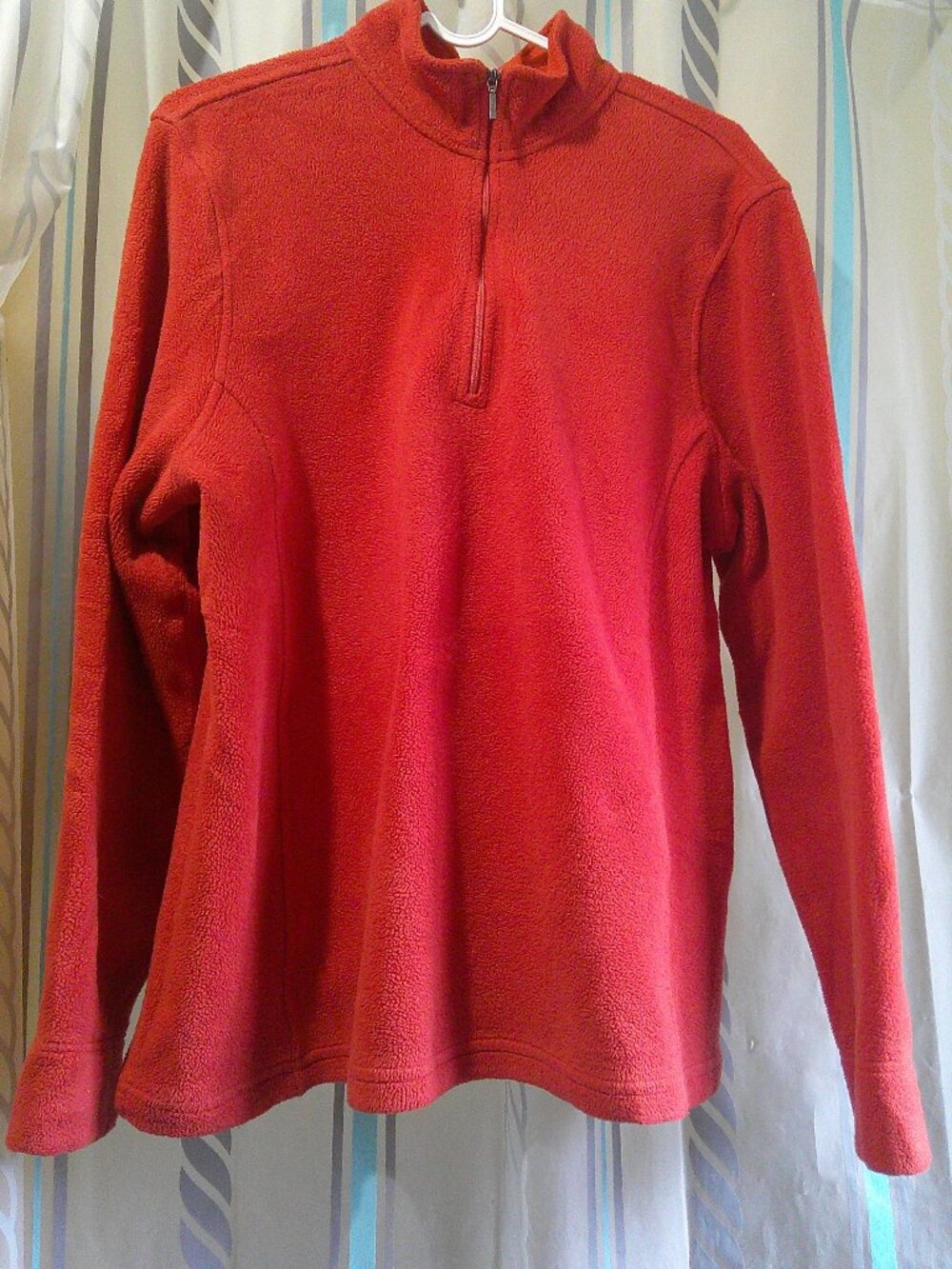 "L.L.BEAN" Polartec Trail Model Fleece 1/4 Zip Pullover Apple Cinnamon Woman L